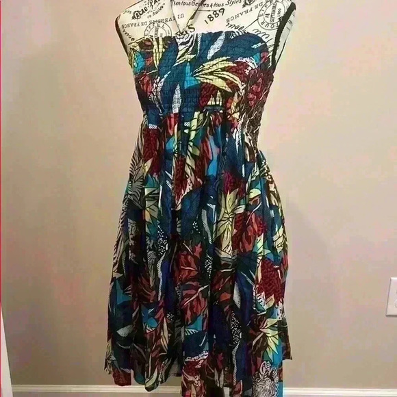 French Connection sz XS Knee-Length Sleeveless Spaghetti Strap Sundress - Picture 2 of 7